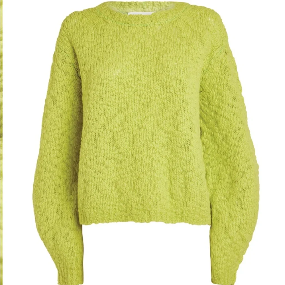 Helmut Lang Lime Green Crew Neck Sweater - Picture 3 of 11